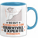 Survival-Experte Geschenk Tasse So Gut Kann Nur Ein Survival-Experte Aussehen Geschenkidee Kaffee-Becher Blau Trendation
