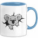 Koala Tierliebhaber Tasse Geschenk Lustige Geschenkidee Spruch Blau Trendation