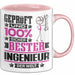 Ingenieur Geschenk Lustiger Spruch für Ingenieur Geschenkidee Bester Ingenieur Der Welt Rosa Trendation
