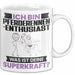 Pferderennen-Enthusiast Tasse Geschenk für Pferderennen-Enthusiast Geburtstag Lustiger Spruch Kaffee-Becher Was Ist Deine Superkraft Weiß Trendation