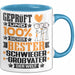 Schwiegergroßvater Geschenk Lustiger Spruch für Schwiegergroßvater Geschenkidee Bester Schwiegergroßvater Der Welt Blau Trendation