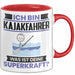 Kajakfahrer Tasse Geschenk für Kajakfahrer Geburtstag Lustiger Spruch Kaffee-Becher Was Ist Deine Superkraft Rot Trendation