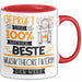 Beste Musiktheoretikerin Der Welt Tasse Geschenk für Eine Musiktheoretikerin Geprüft Und Sicher Geschenkidee Geburtstag Weihnachten Rot Trendation