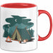 Camper Tasse Geschenkidee für Zeltleben Entdecker Rot Trendation
