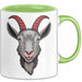 Ziegenliebhaber Tasse Geschenkidee Stalltier Enthusiast Geschenkidee Lustig Grün Trendation