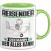 Reisender Tasse Geschenk für Reisender Der Mann Der Alles Kann Geschenkidee zum Geburtstag Grün Trendation