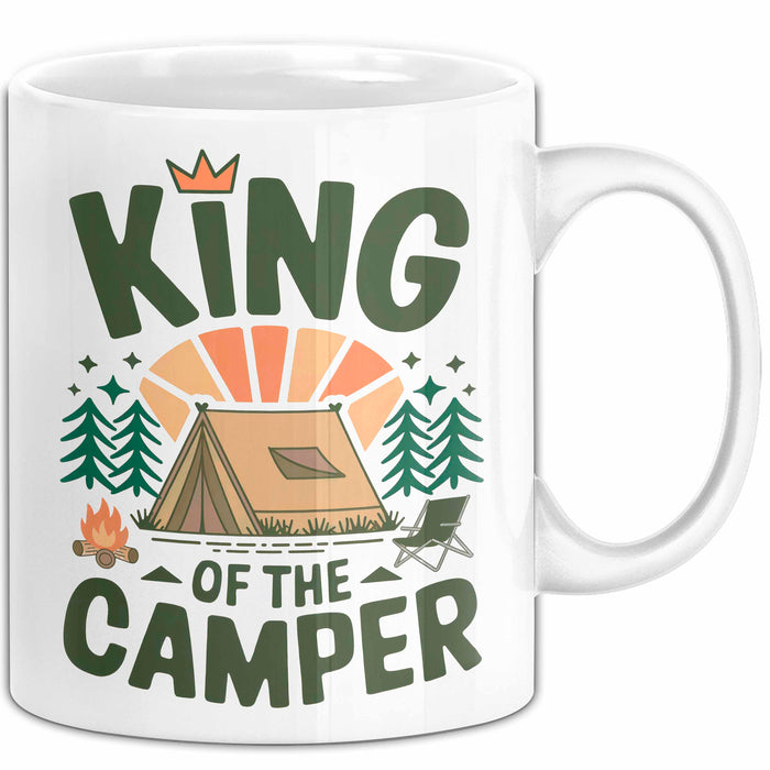 Camper Camping Tasse Geschenk Lustige Geschenkidee Spruch Kinf OF The Camper Weiß Trendation