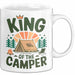 Camper Camping Tasse Geschenk Lustige Geschenkidee Spruch Kinf OF The Camper Weiß Trendation
