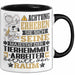 Tierheimmitarbeiter Geschenk Tasse Lustiger Spruch Erheben Sie Sich Der Tierheimmitarbeiter Betritt den Raum Schwarz Trendation