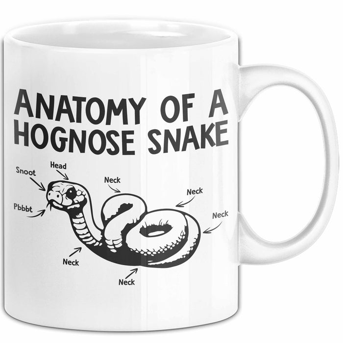 Reptil Schlange Tier Tasse Geschenk Lustige Geschenkidee Spruch Anatomie Einer Hakennasennatter Weiß Trendation