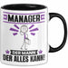 Manager Tasse Geschenk für Manager Der Mann Der Alles Kann Geschenkidee zum Geburtstag Schwarz Trendation