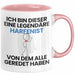 Harfenist Geschenk Tasse Lustige Geschenkidee Geburtstag für Harfenist Ich Bin Dieser Legendäre Harfenist Von Dem Alle Geredet Haben Kaffee-Becher Rosa Trendation