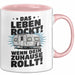 Wohnwagen Camper Tasse Geschenk Lustige Geschenkidee Spruch Leben Rockt Wenn Zuhause Rollt Rosa Trendation