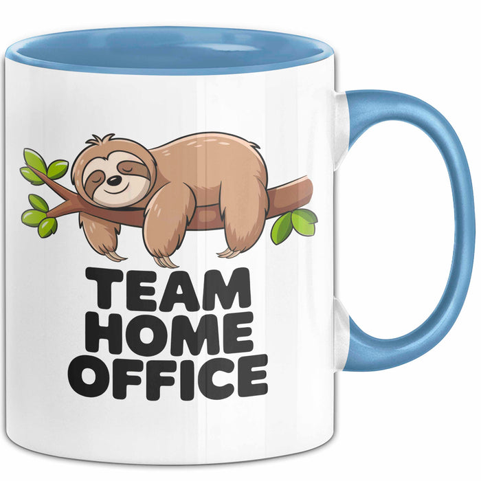 Bürokollege Faultier Tasse Geschenk Lustige Geschenkidee Team Home Office Blau Trendation