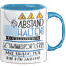 Schwimmsportlerin Tasse Geschenk Lustig Abstand Halten Hochleistungs-Schwimmsportlerin Mit Drang Zur Perfektion Bei Der Arbeit Blau Trendation