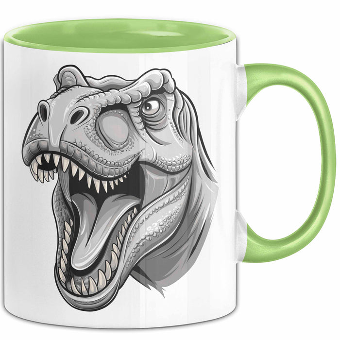 Dinosaurier Tier Tasse Geschenk Lustige Geschenkidee Spruch Grün Trendation