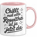 Roswitha Tasse Geschenk Chillt Mal Alle Roswitha Ist Ja Jetzt Da Geschenkidee Becher mit Name Rosa Trendation