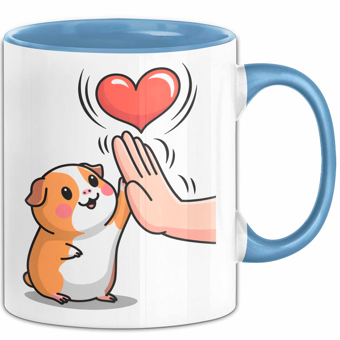 Meerschweinchen Tierliebhaber Tasse Geschenk Lustige Geschenkidee Spruch Blau Trendation