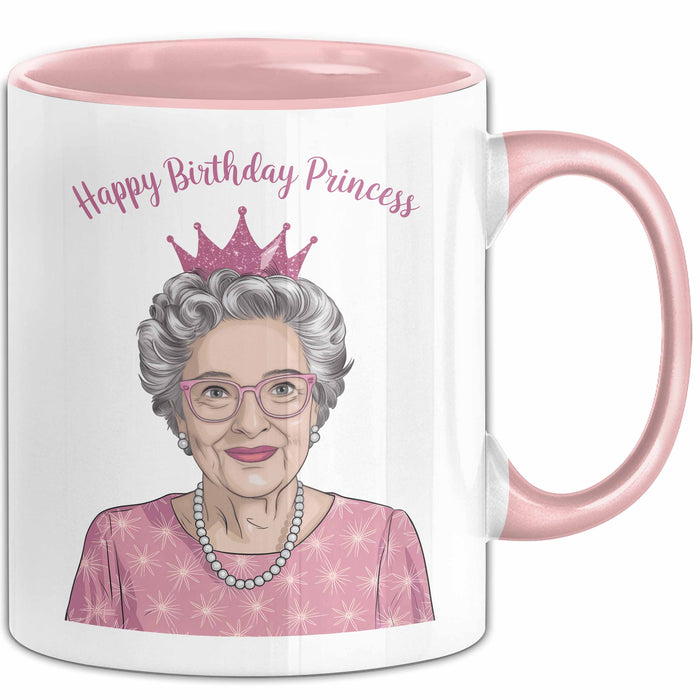 Geburtstagsfeier Tasse Geschenk Lustige Geschenkidee Spruch Alles Gute Zum Geburtstag Prinzessin Rosa Trendation