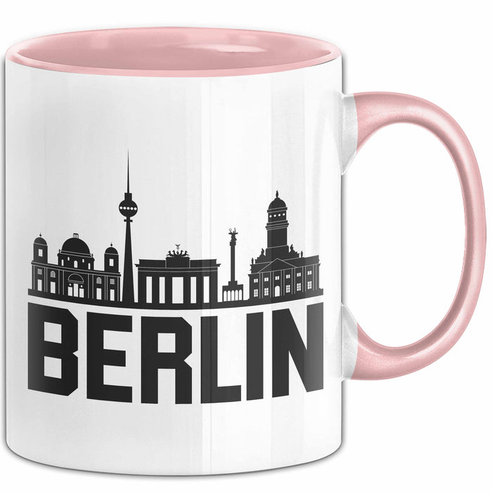 Berlin Tasse Geschenk Stadt Deutschland Hauptstadt Becher Rosa Trendation