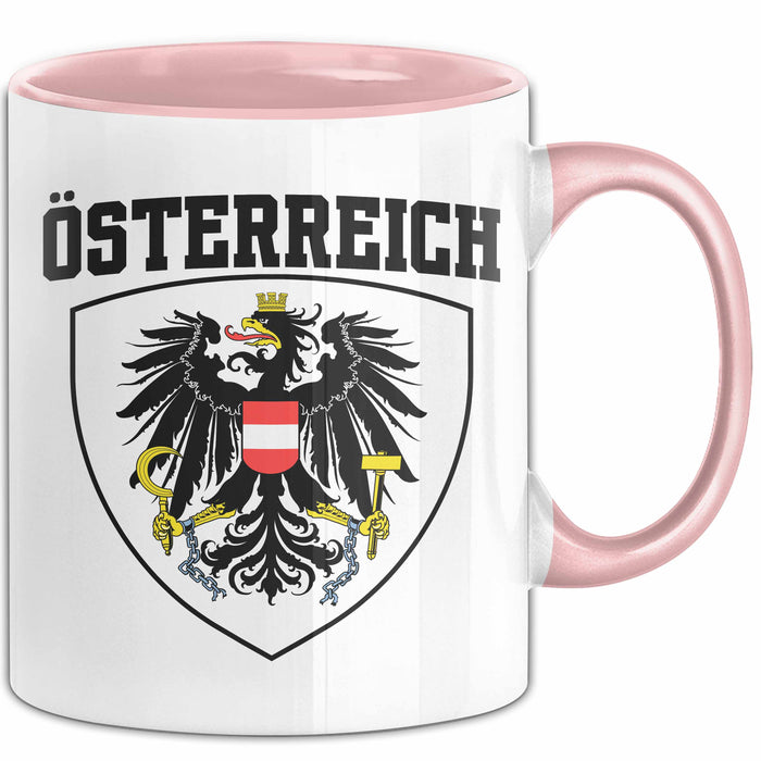Österreich Tasse Geschenk Flagge Austria Rosa Trendation