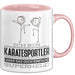 Karatesportler Geschenk Tasse Ich Bin Karatesportler Aber Sag Doch Einfach Superheld Lustige Geschenkdiee für Karatesportler Kaffee-Becher Rosa Trendation