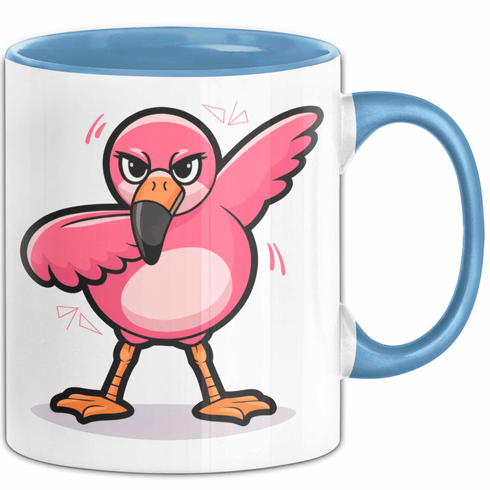 Dabender Flamingo Tasse Geschenk Lustige Geschenkidee Spruch Blau Trendation