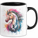 Pferde Tierliebhaber Tasse Geschenk Lustige Geschenkidee Spruch Schwarz Trendation