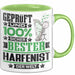Harfenist Geschenk Lustiger Spruch für Harfenist Geschenkidee Bester Harfenist Der Welt Grün Trendation