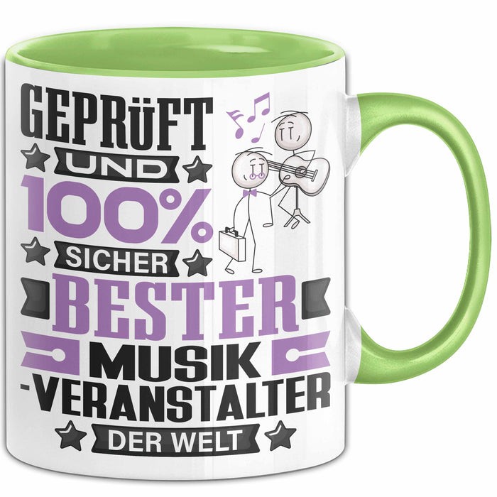 Musikveranstalter Geschenk Lustiger Spruch für Musikveranstalter Geschenkidee Bester Musikveranstalter Der Welt Grün Trendation