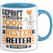 Reiter Geschenk Lustiger Spruch für Reiter Geschenkidee Bester Reiter Der Welt Blau Trendation