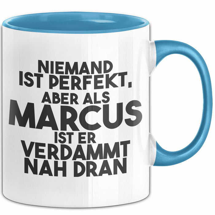 Marcus Tasse Niemand Ist Perfekt, Aber Als Marcus Ist Er Verdammt Nah Dran Blau Trendation