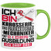 Karosserie- und Fahrzeugbaumechaniker Ausbildung Tasse Geschenk Ich Bin Karosserie- und Fahrzeugbaumechaniker In Der Ausbildung Ich Darf Das Geschenkidee Spruch Grün Trendation