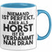 Horst Tasse Niemand Ist Perfekt, Aber Als Horst Ist Er Verdammt Nah Dran Blau Trendation