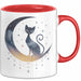 Katzenliebhaber Tasse Geschenkidee Katzenfan Lustiger Spruch Geschenkidee Lustig Rot Trendation