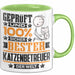 Katzenbetreuer Geschenk Lustiger Spruch für Katzenbetreuer Geschenkidee Bester Katzenbetreuer Der Welt Grün Trendation