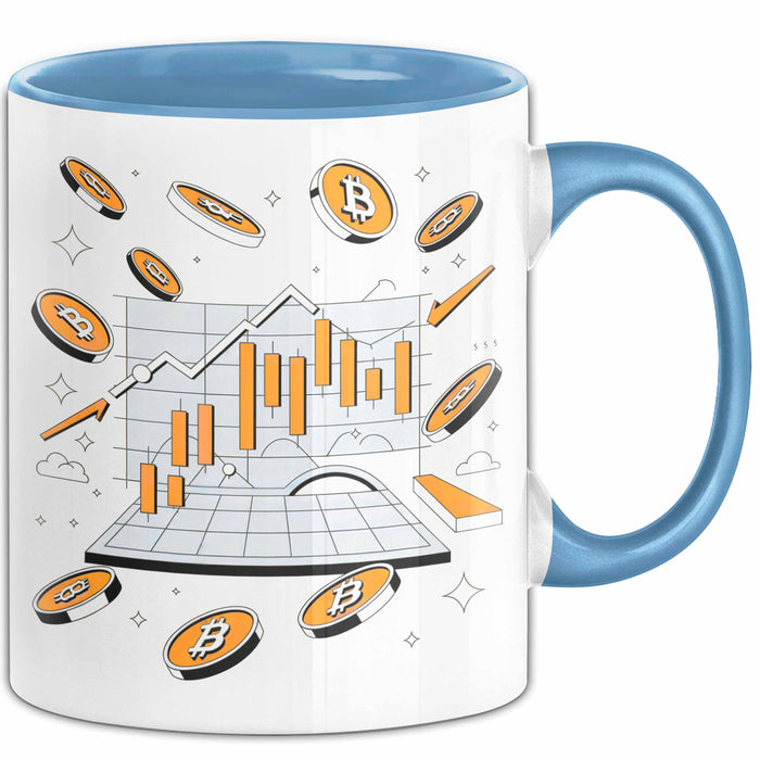 Krypto Trader Tasse Geschenk Lustige Geschenkidee Spruch Für Coin Beobachter Blau Trendation