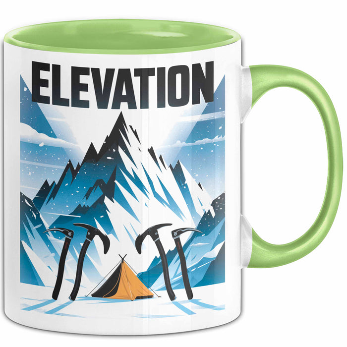 Bergsteiger Tasse Geschenk Lustige Geschenkidee Spruch Für Höhen Liebhaber Grün Trendation