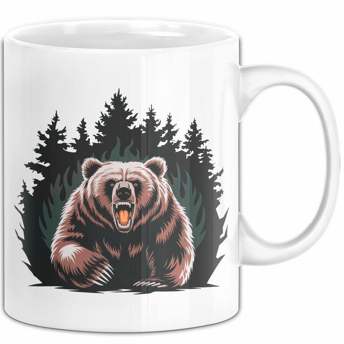 Bärenliebhaber Tasse Geschenkidee für Naturliebhaber Weiß Trendation