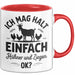 Ziegenbauer Ziegen Tier Tasse Geschenk Lustige Geschenkidee Spruch Ich Mag Halt Einfach Hühner Und Ziegen Rot Trendation