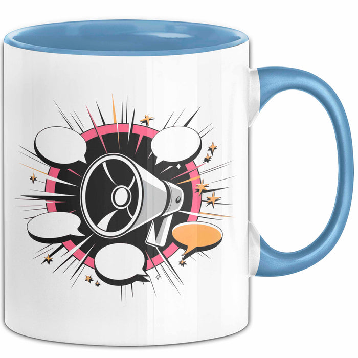 Extrovertierter Tasse Geschenk Lustige Geschenkidee Spruch Für Soziale Schmetterlinge Blau Trendation