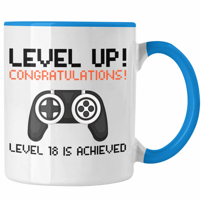 Trendation - 18. Geburtstag Tasse Jungen Jungs Geschenk 18er Geschenkidee 18 Sohn Gamer Trendation