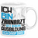Zahnarzt Ausbildung Tasse Geschenk Ich Bin Zahnarzt In Der Ausbildung Ich Darf Das Geschenkidee Spruch Weiß Trendation