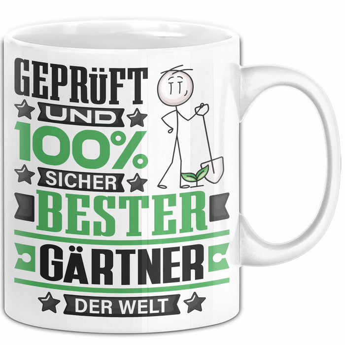Gärtner Geschenk Lustiger Spruch für Gärtner Geschenkidee Bester Gärtner Der Welt Weiß Trendation