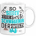 Schwägerin Geschenk Tasse Mit Spruch So Sieht Die Beste Schwägerin Der Welt Aus Becher Weiß Trendation