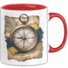 Abenteurer Tasse Geschenkidee für Outdoor Entdecker Rot Trendation