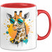 Giraffe Mit Sonnenbrille Tasse Geschenk Lustige Geschenkidee Spruch Rot Trendation