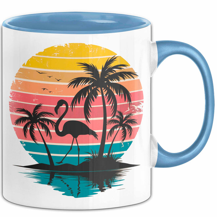 Flamingo Tier Tasse Geschenk Lustige Geschenkidee Spruch Blau Trendation