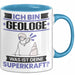 Geologe Tasse Geschenk für Geologe Geburtstag Lustiger Spruch Kaffee-Becher Was Ist Deine Superkraft Blau Trendation