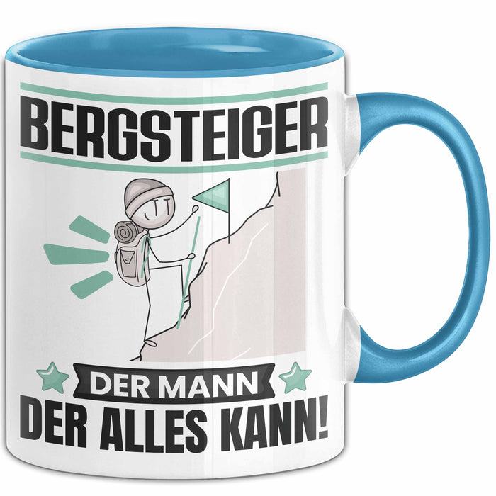 Bergsteiger Tasse Geschenk für Bergsteiger Der Mann Der Alles Kann Geschenkidee zum Geburtstag Blau Trendation